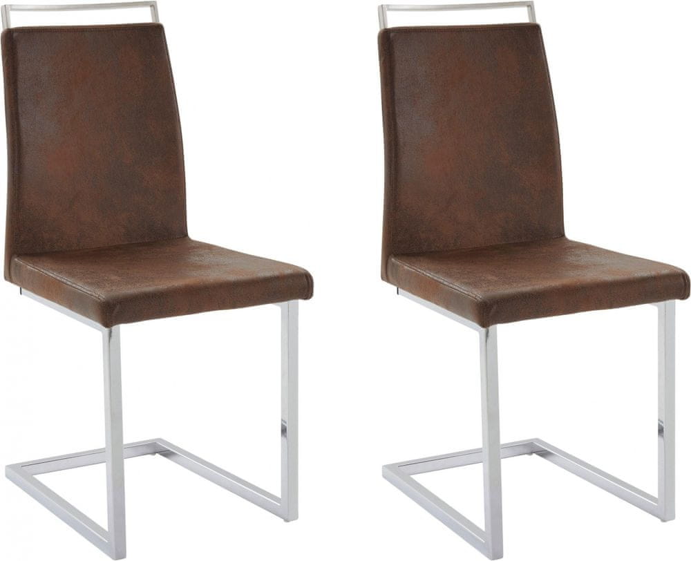 Danish Style Jedálenská stolička Jasmi (Súprava 2 ks), hnedá